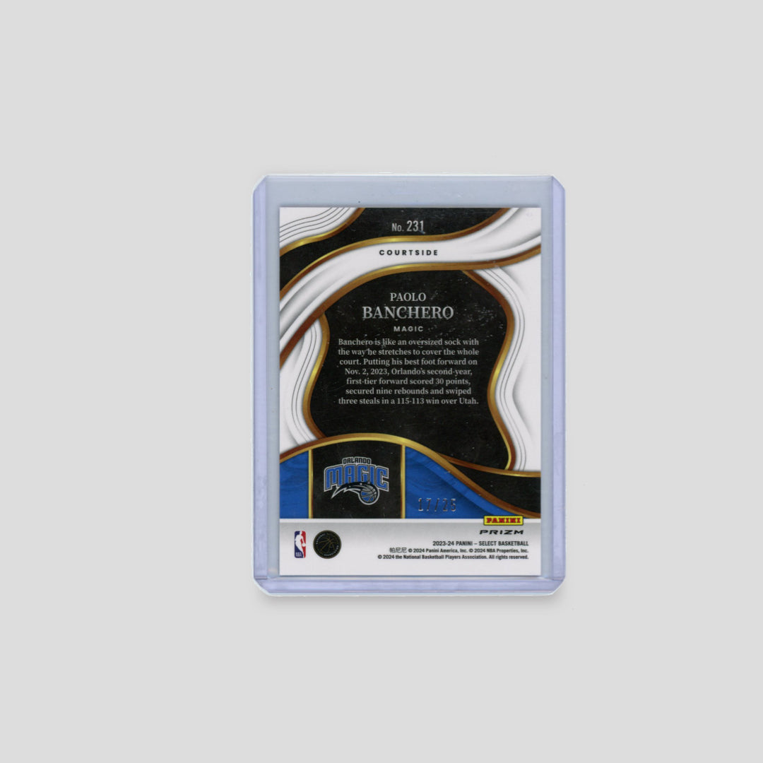 2023-24 Panini Select Paolo Banchero Courtside Disco Blue Prizm /25 - Q's Cards