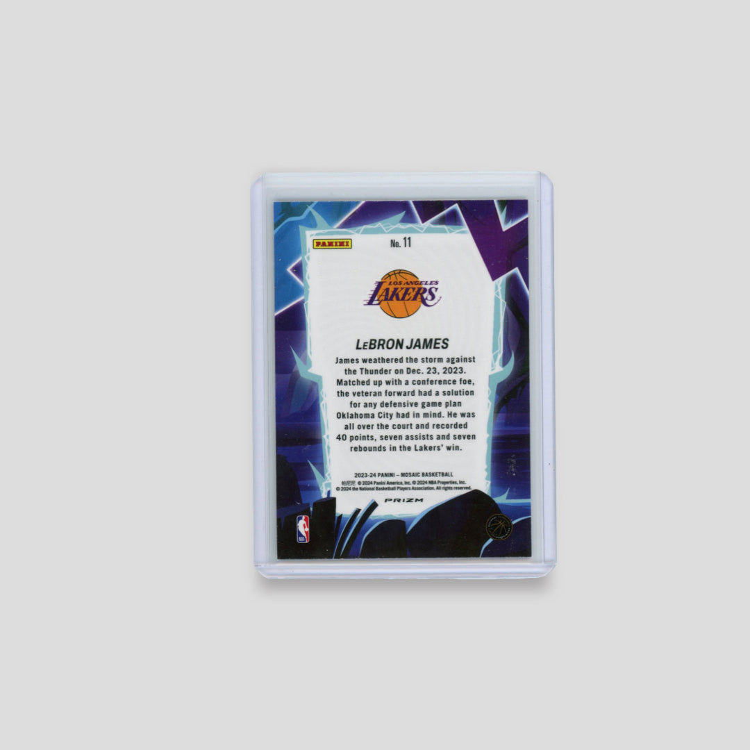 2023-24 Panini Mosaic Lebron James Storm Chasers - Q's Cards