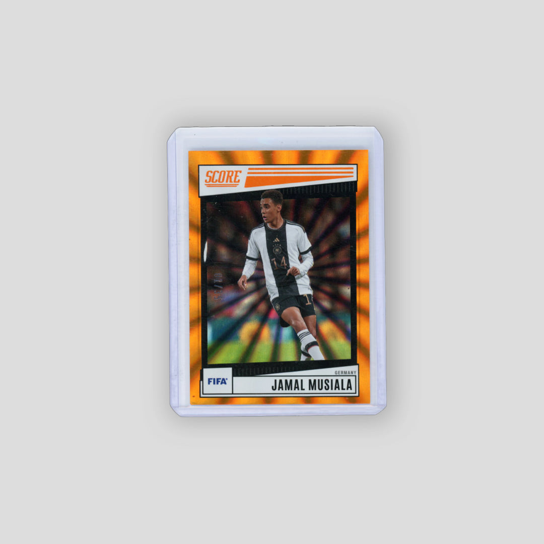 2022-23 Panini Score FIFA Jamal Musiala Orange /35 - Q's Cards