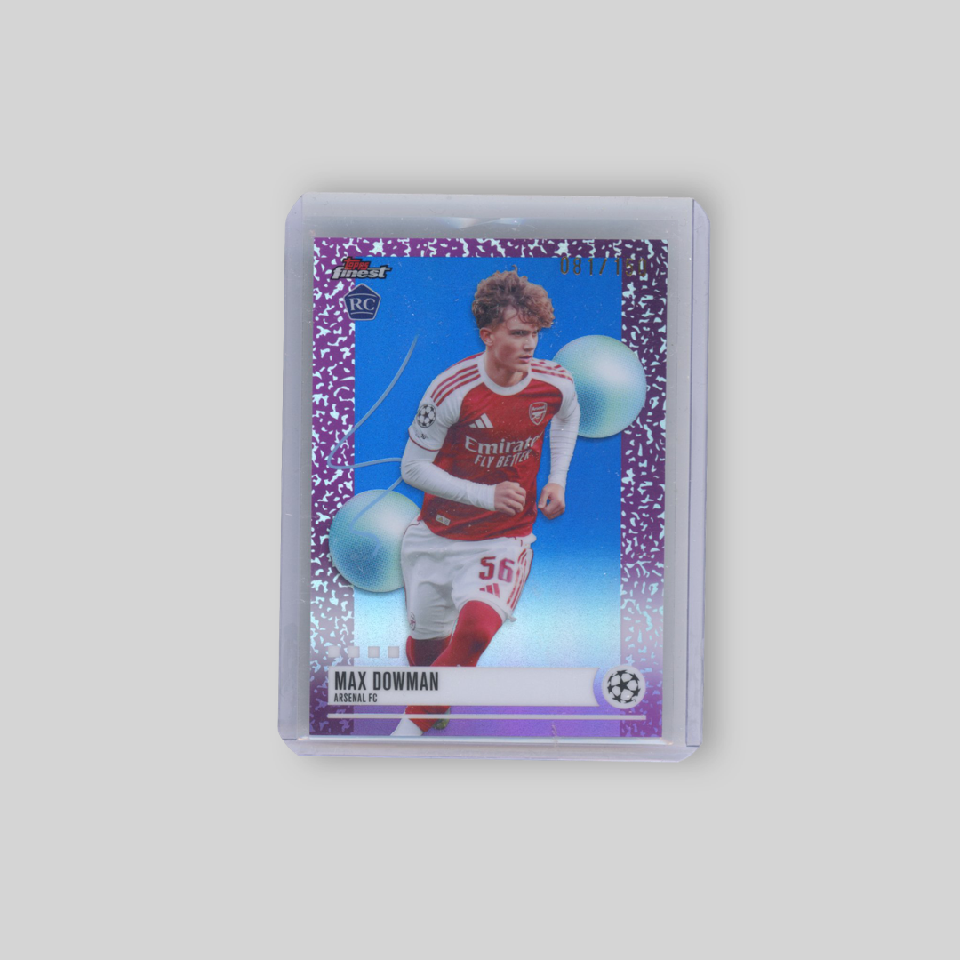 2025-26 Topps Finest UCC Max Dowman Purple Uncommon /150 #356