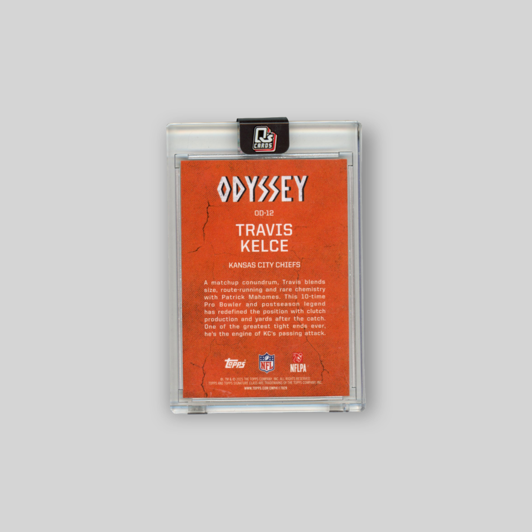 2025 Topps Signature Class NFL Travis Kelce Odyssey SSP #OD-12