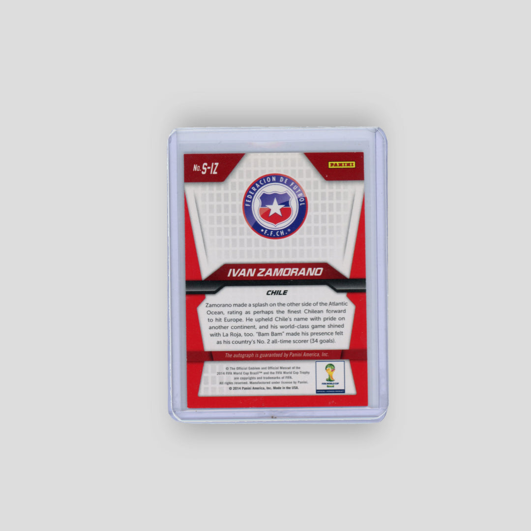 2014 Panini Prizm World Cup Auto Ivan Zamorano #S-IZ - Q's Cards
