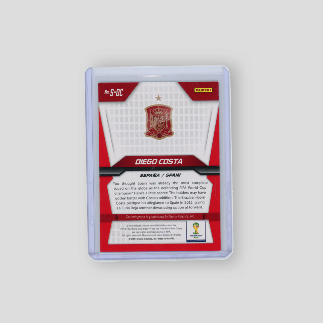 2014 Panini Prizm World Cup Auto Diego Costa #S-DC - Q's Cards