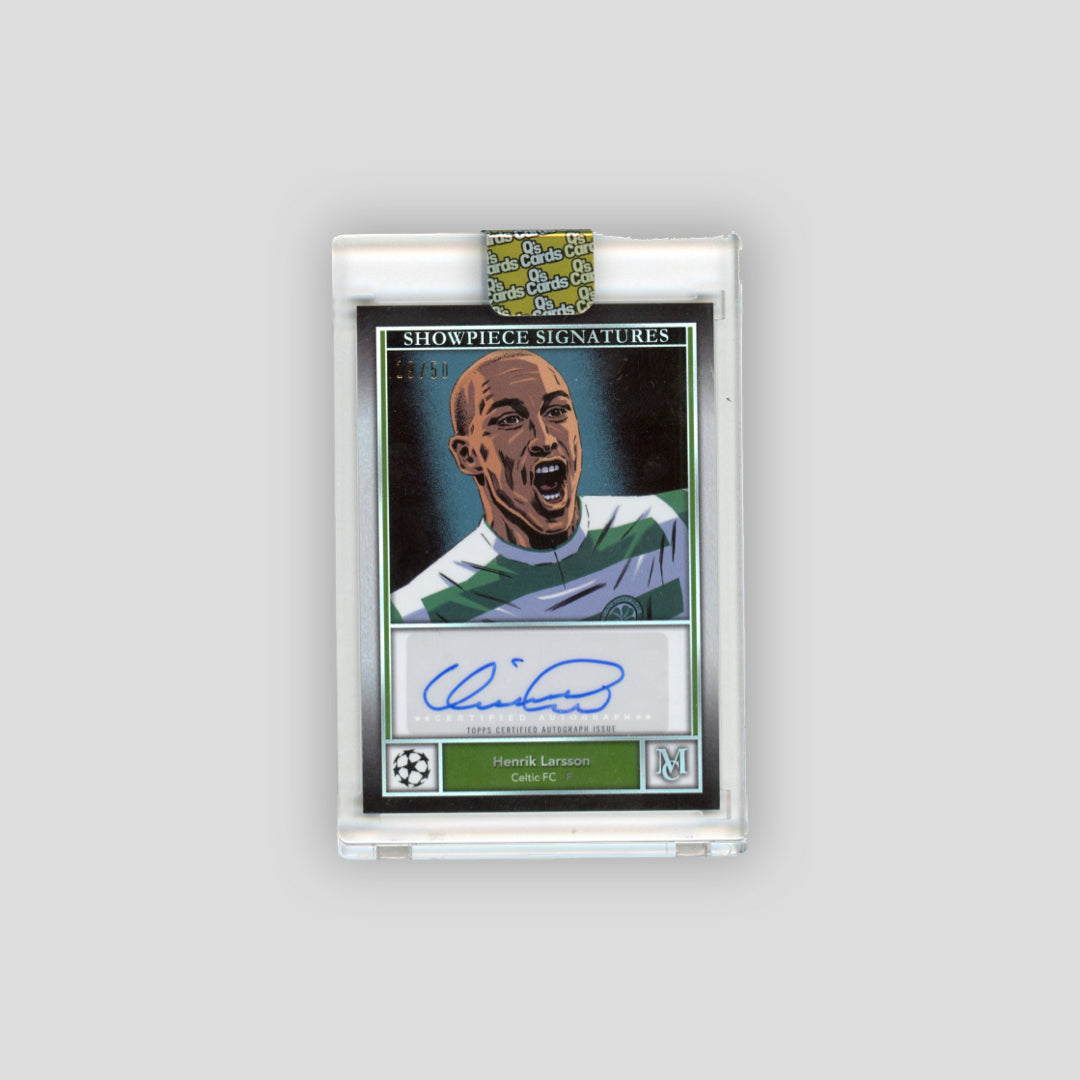 2024-25 Topps Museum Collection Henrik Larsson Showpiece Signatures /50 #SS-HL - Q's Cards