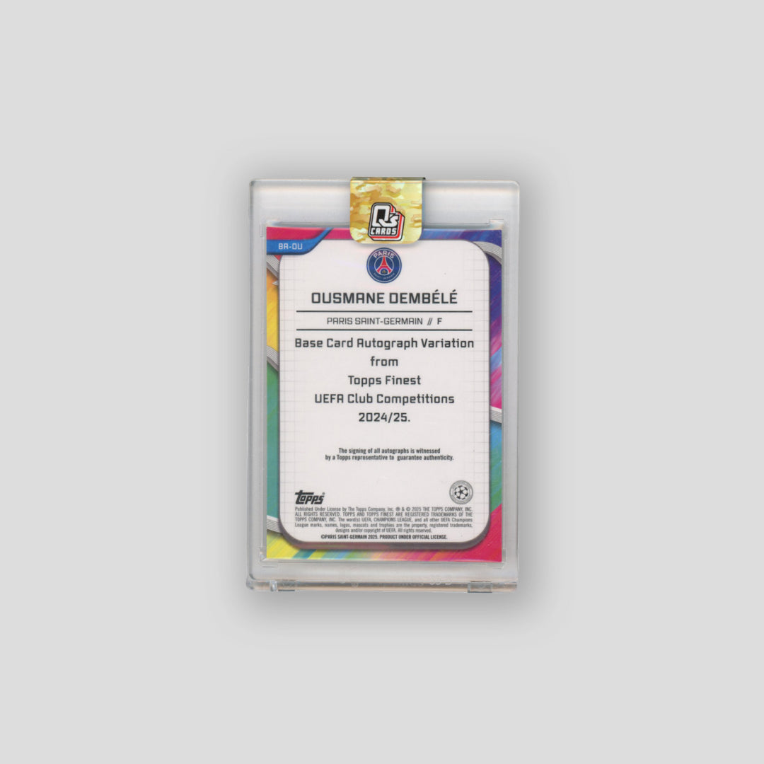 2024-25 Topps Finest Auto Ousmane Dembélé Gold /50 #BR-OU - Q's Cards