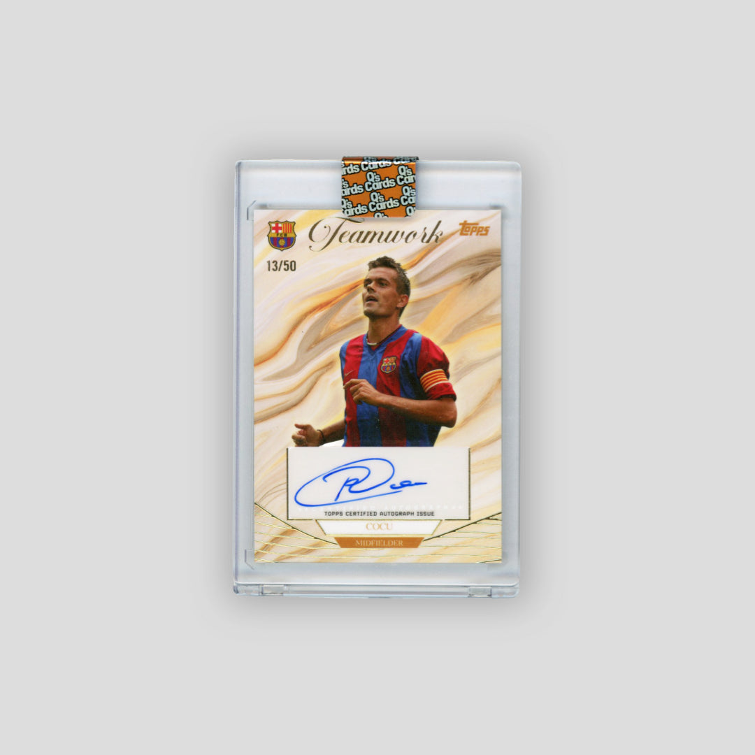 2025-26 Topps Barcelona Forever Teamwork Auto Phillip Cocu Gold /50 #8 - Q's Cards