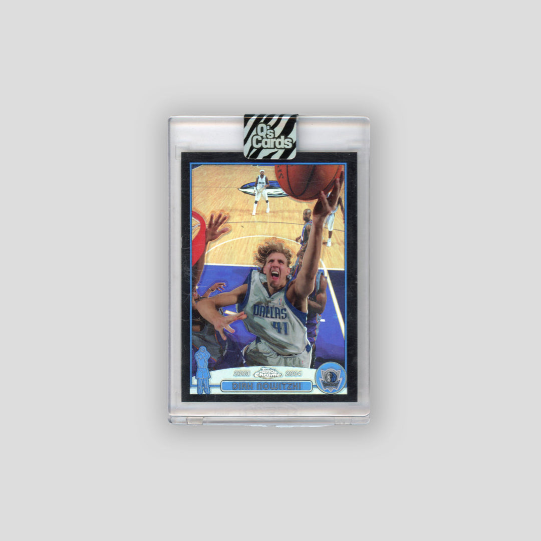 2003-04 Topps Chrome Dirk Nowitzki Black Refractor /500 #41 - Q's Cards