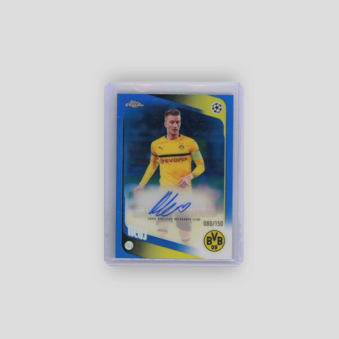 2025-26 Topps Chrome UCC Marco Reus Blue Auto /150 #CLA-MR - Q's Cards