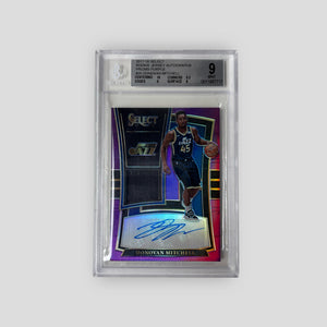 2017-18 Panini Select Donovan Mitchell Rookie Jersey Autographs /99 (BGS 9)
