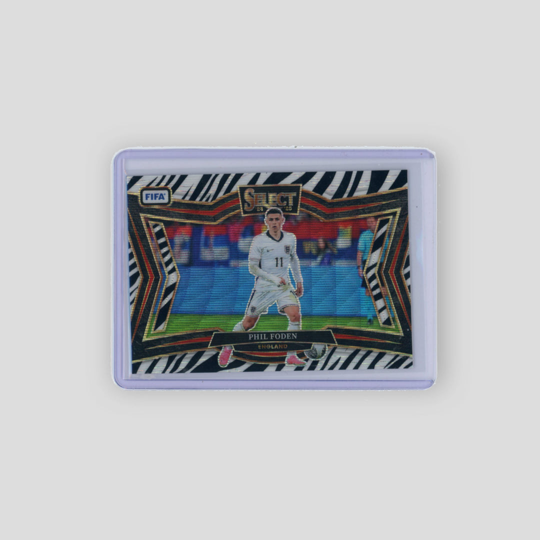 2024-25 Panini Select Zebra Prizm Phil Foden Field Level #212 - Q's Cards