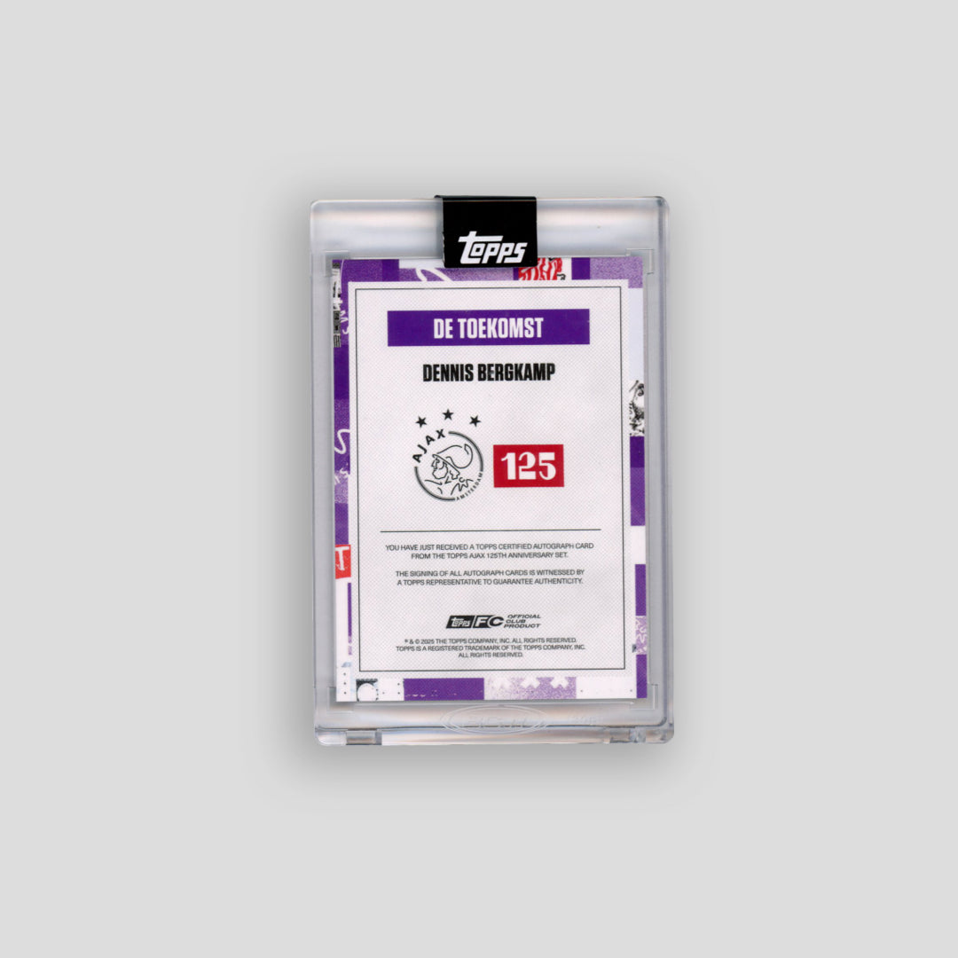 2025 Topps Ajax 125 Year Anniversary Dennis Bergkamp Purple auto /25 De Toekomst - Q's Cards