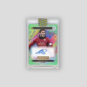 2024-25 Topps Inception UCC Francesco Totti Green Auto /99 #SQA-FT