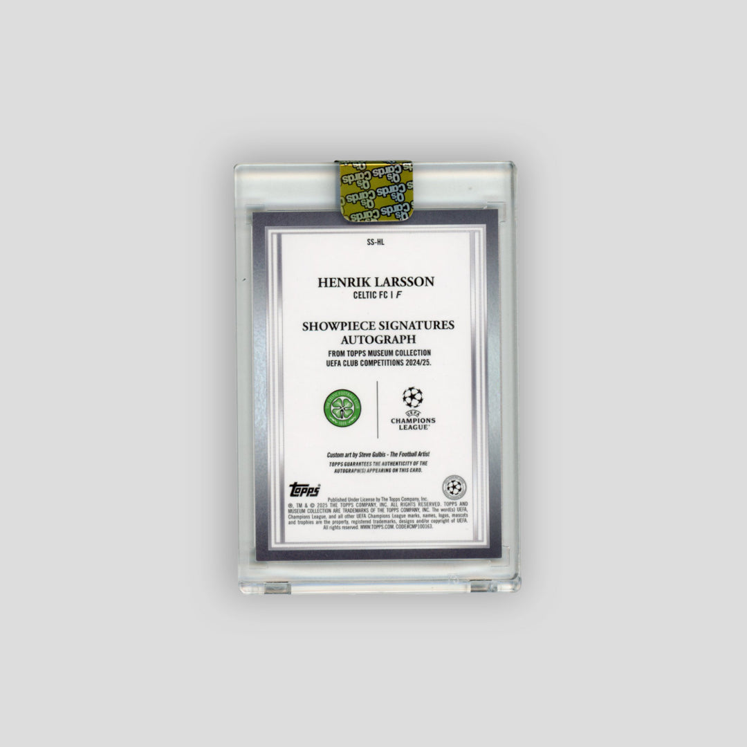 2024-25 Topps Museum Collection Henrik Larsson Showpiece Signatures /50 #SS-HL - Q's Cards