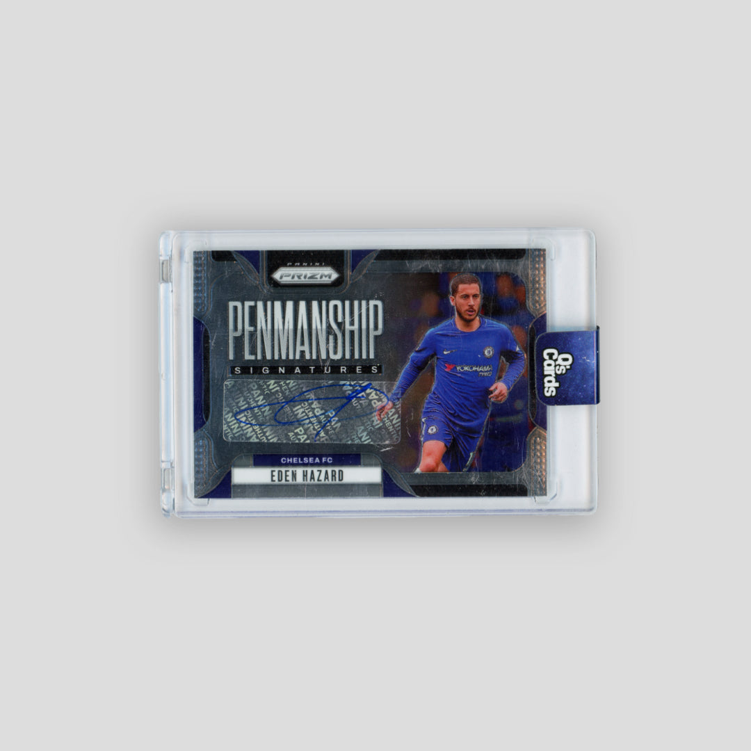 2024-25 Panini Prizm Premier League Penmanship Signatures Eden Hazard #P-EH - Q's Cards