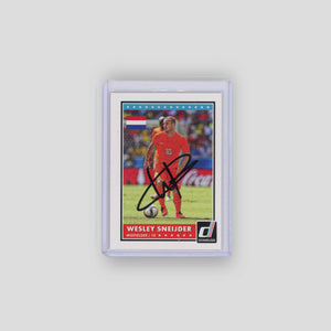 2015 Panini Donruss Soccer Wesley Sneijder On Card Auto Base #36