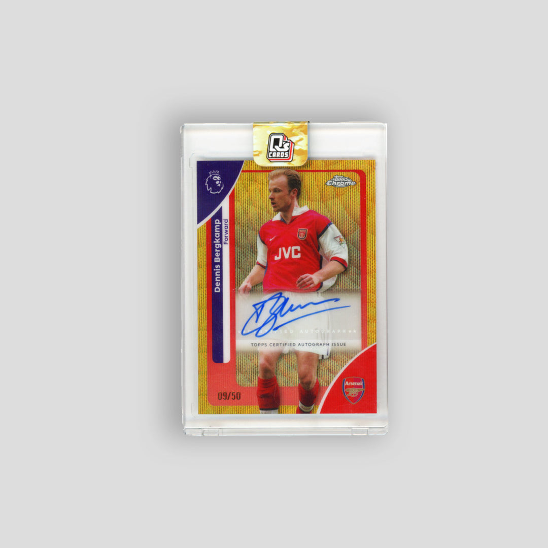 2025-26 Topps Chrome PL Dennis Bergkamp Gold Auto /50 #CA-DE - Q's Cards