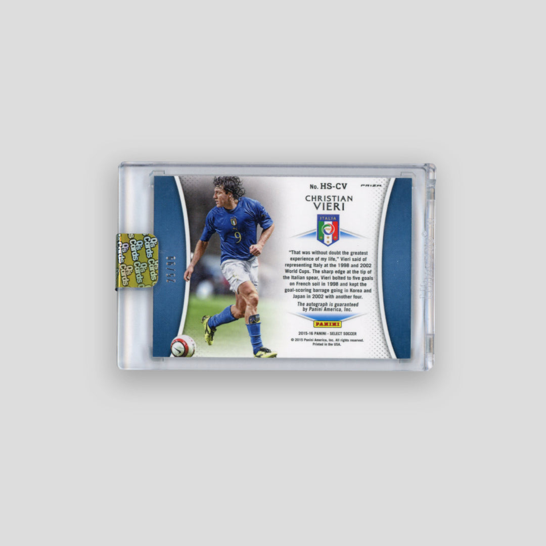 2015-16 Panini Select Christian Vieri Historic Signatures Purple /99 #HS-CV - Q's Cards