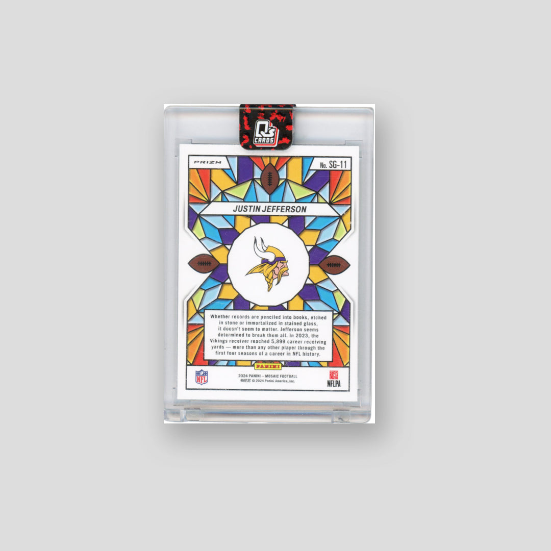 2024 Panini Mosaic Stained Glass Justin Jefferson #SG-11 - Q's Cards