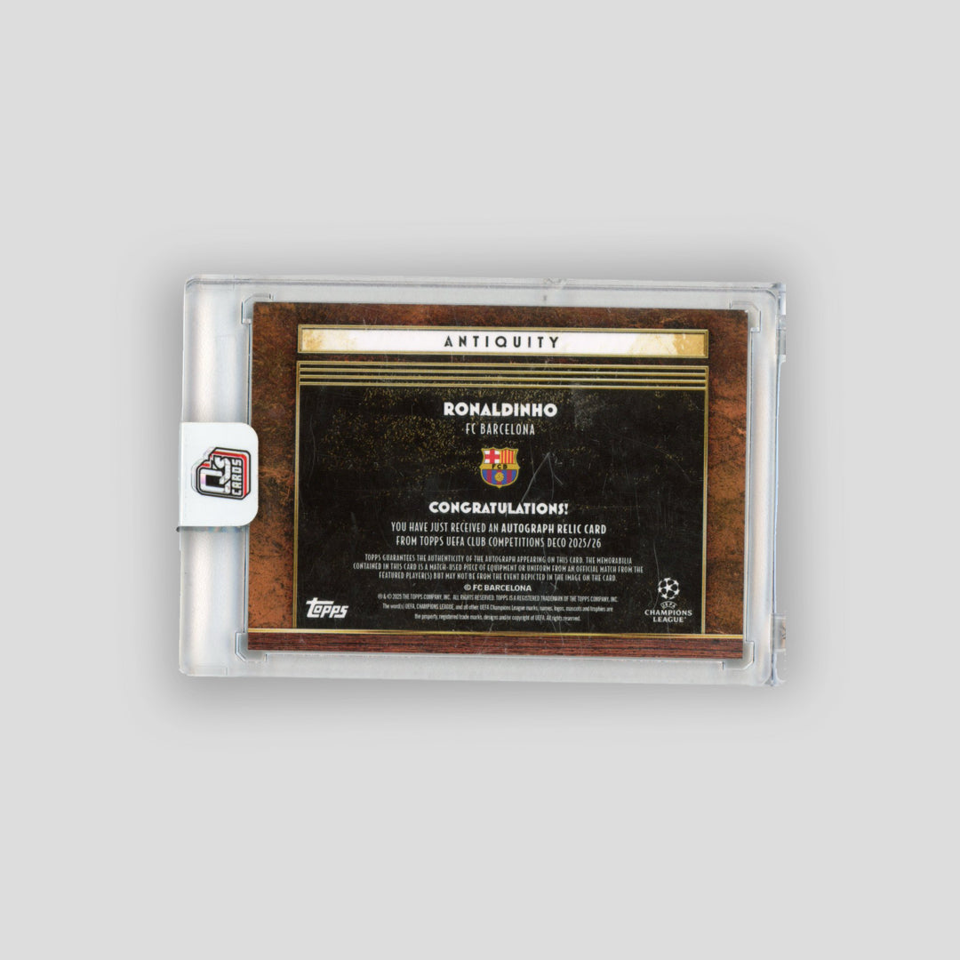 2025-26 Topps Deco UCC Ronaldinho Auto Relic /25 Antiquity