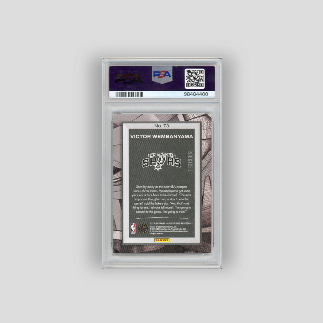 2023-24 Panini Court Kings Level 1 Victor Wembanyama #73 (PSA 10) - Q's Cards