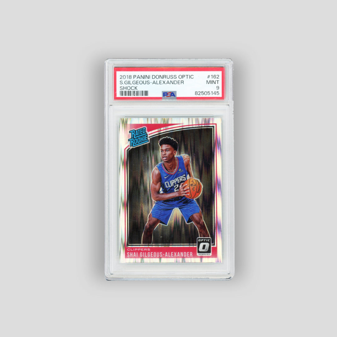 2018-19 Panini Optic Donruss Rated Rookie Shock Shai Gilgeous-Alexander #162 (PSA 9) - Q's Cards