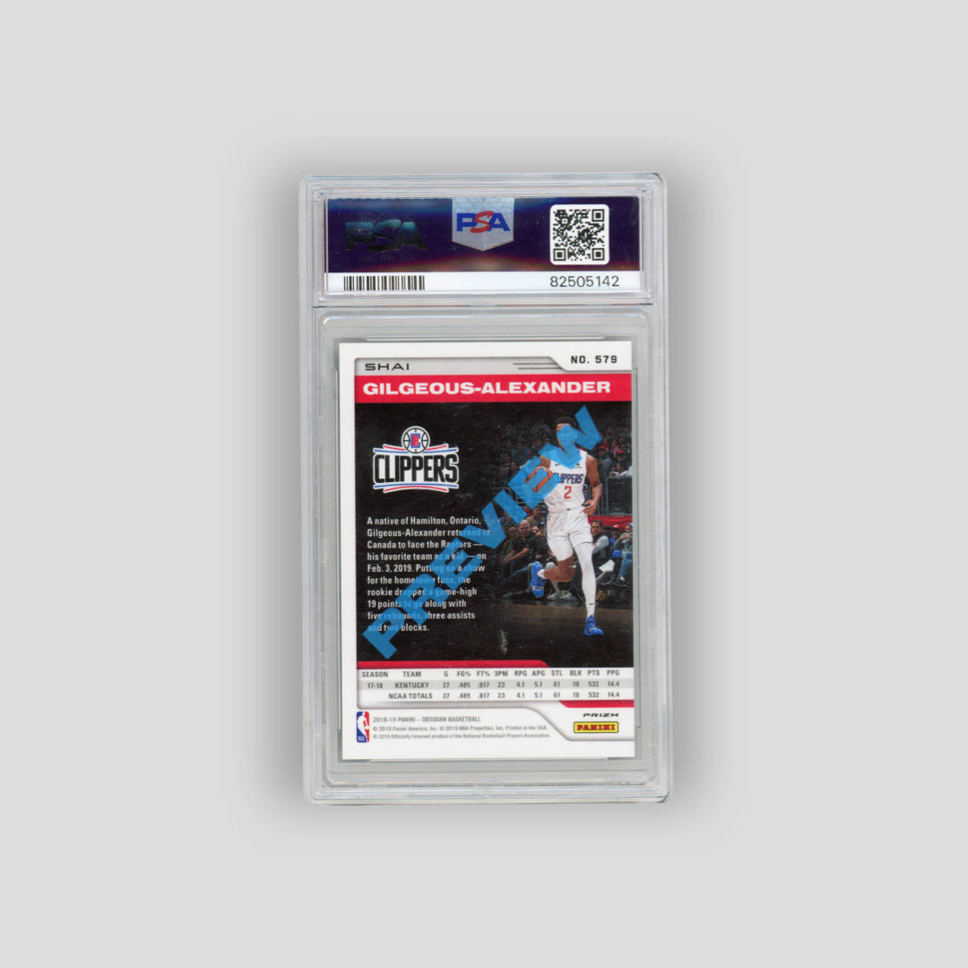 2018-19 Panini Chronicles Obsidian Preview Shai Gilgeous-Alexander #579 (PSA 9) - Q's Cards