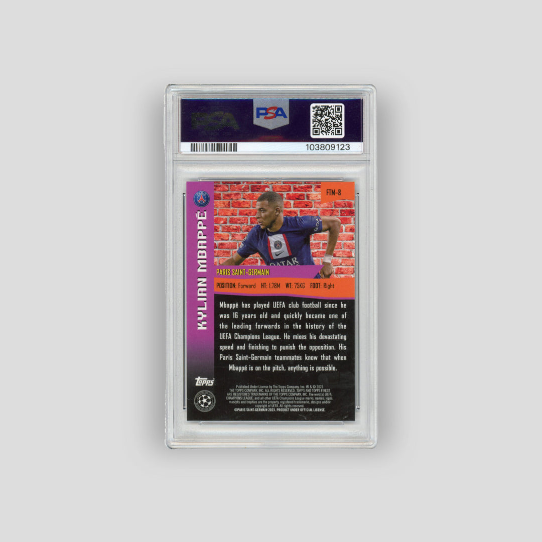 その他 mbappe psa10 2022-23 Topps Finest The Man Kylian Mbappe Purple Refractor /299 (PSA
