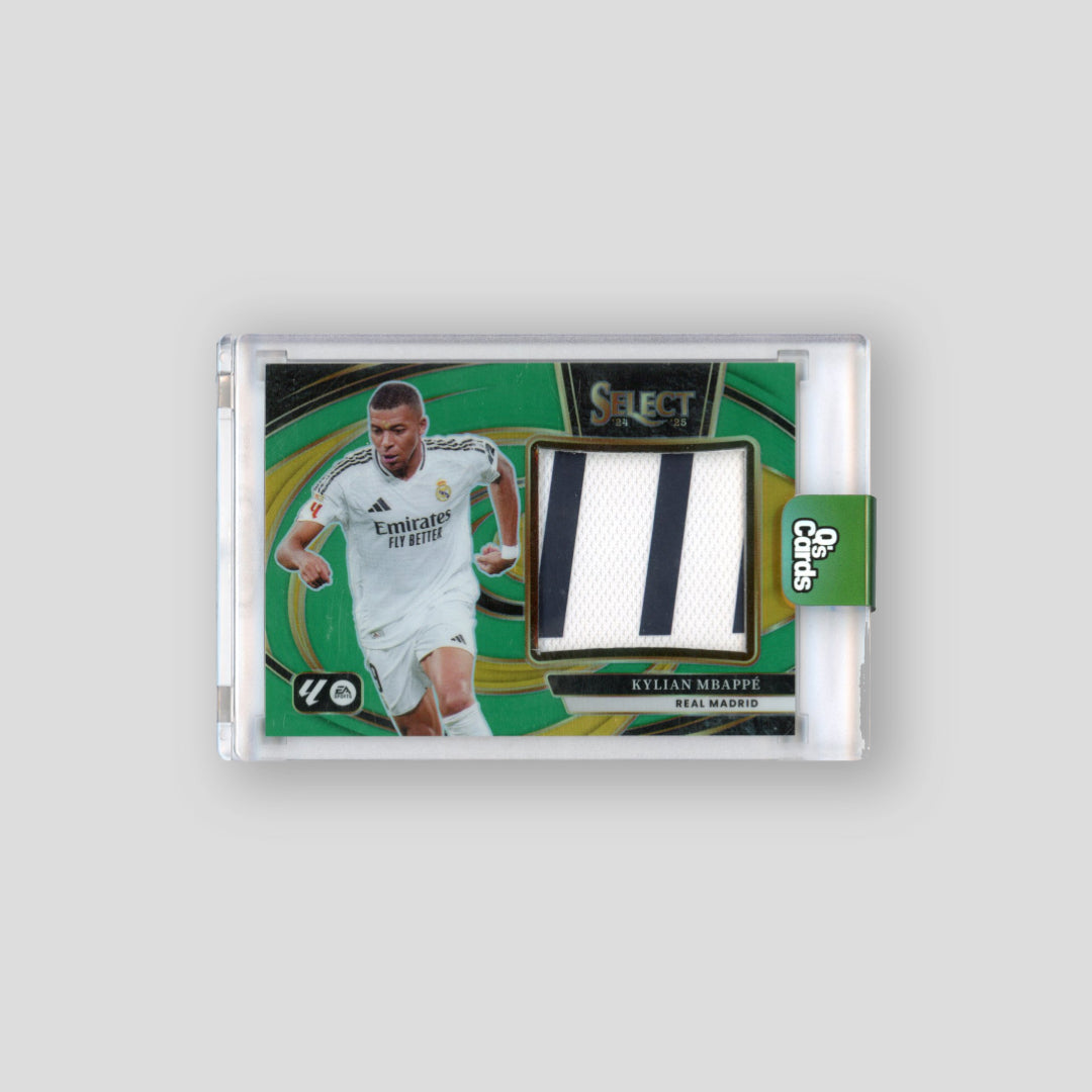 2024-25 Panini Select La Liga Kylian Mbappe Green Relic /5 #JS-KM - Q's Cards