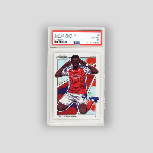 2024-25 Panini Prizm Premier League Manga Bukayo Saka #6 (PSA 10)