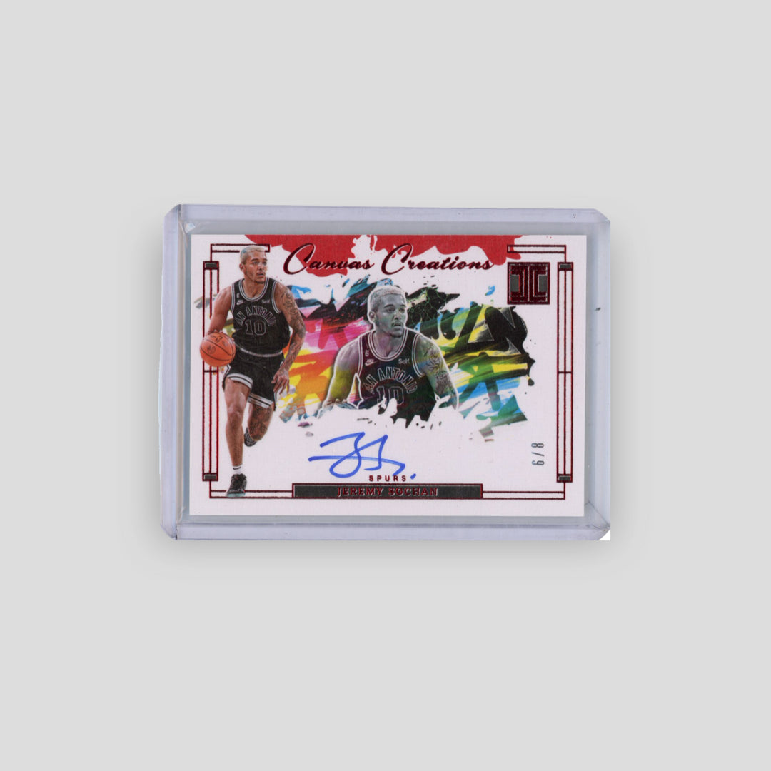 2023-24 Panini Impeccable Canvas Creations Jeremy Sochan /9 #CCS-SOC