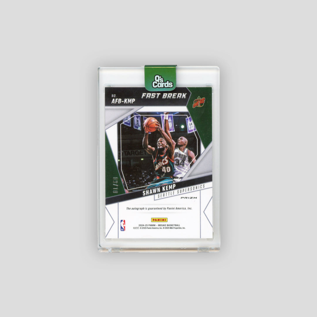 2024-25 Panini Mosaic Fast Break Signatures Shawn Kemp Gold /10 #AFB-KMP - Q's Cards