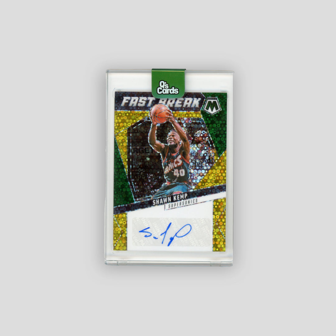 2024-25 Panini Mosaic Fast Break Signatures Shawn Kemp Gold /10 #AFB-KMP - Q's Cards