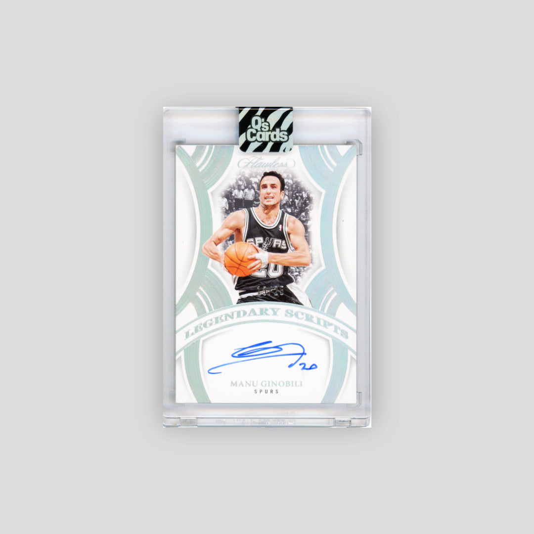 2024-25 Panini Flawless Legendary Scripts Manu Ginobili Silver /25 #LSC-MGO - Q's Cards