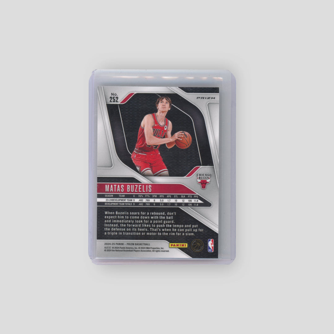2024-25 Panini Prizm Matas Buzelis Rookie Card Red Wave RC #252