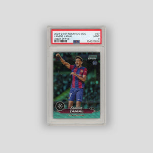 2023-24 Topps Stadium Club Chrome Lamine Yamal Aqua Wave /250 #27 (PSA 9)