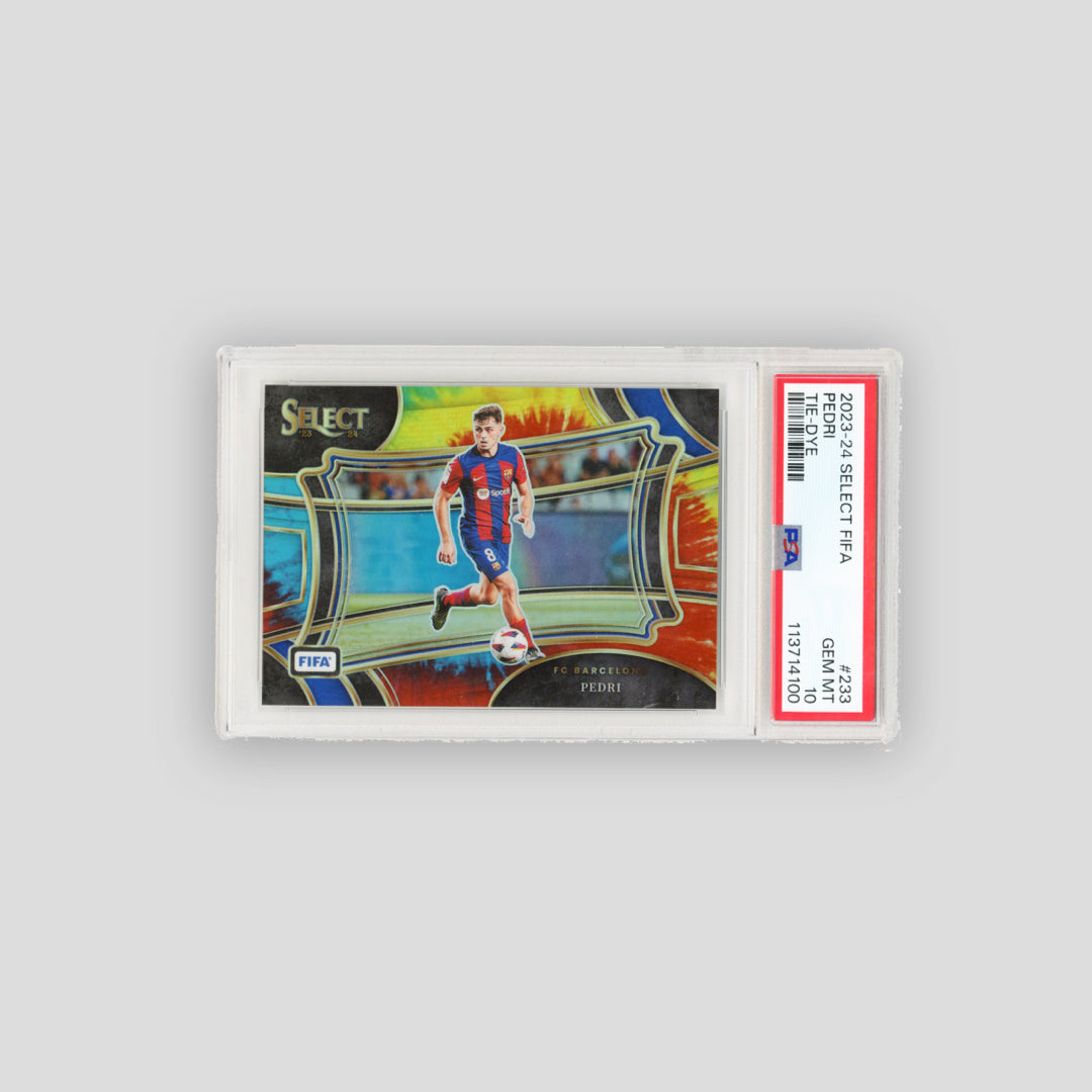 2023-24 Panini Select FIFA Pedri Tie-Dye /30 #233 (PSA 10) - Q's Cards