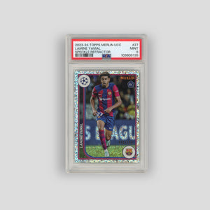 2023-24 Topps Merlin Lamine Yamal Speckle Refractor /150 #27 (PSA 9)