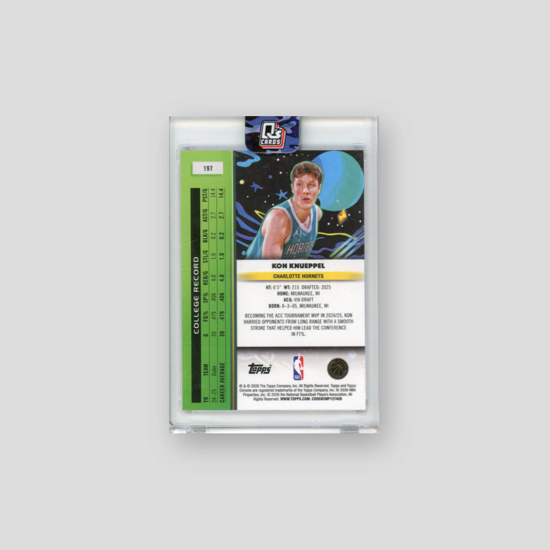 2025-26 Topps Cosmic Chrome Kon Knueppel Blue Moon /99 #187