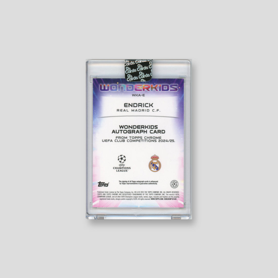 2024-25 Topps Finest Wonderkids Auto Endrick Black /10 #WKA-E