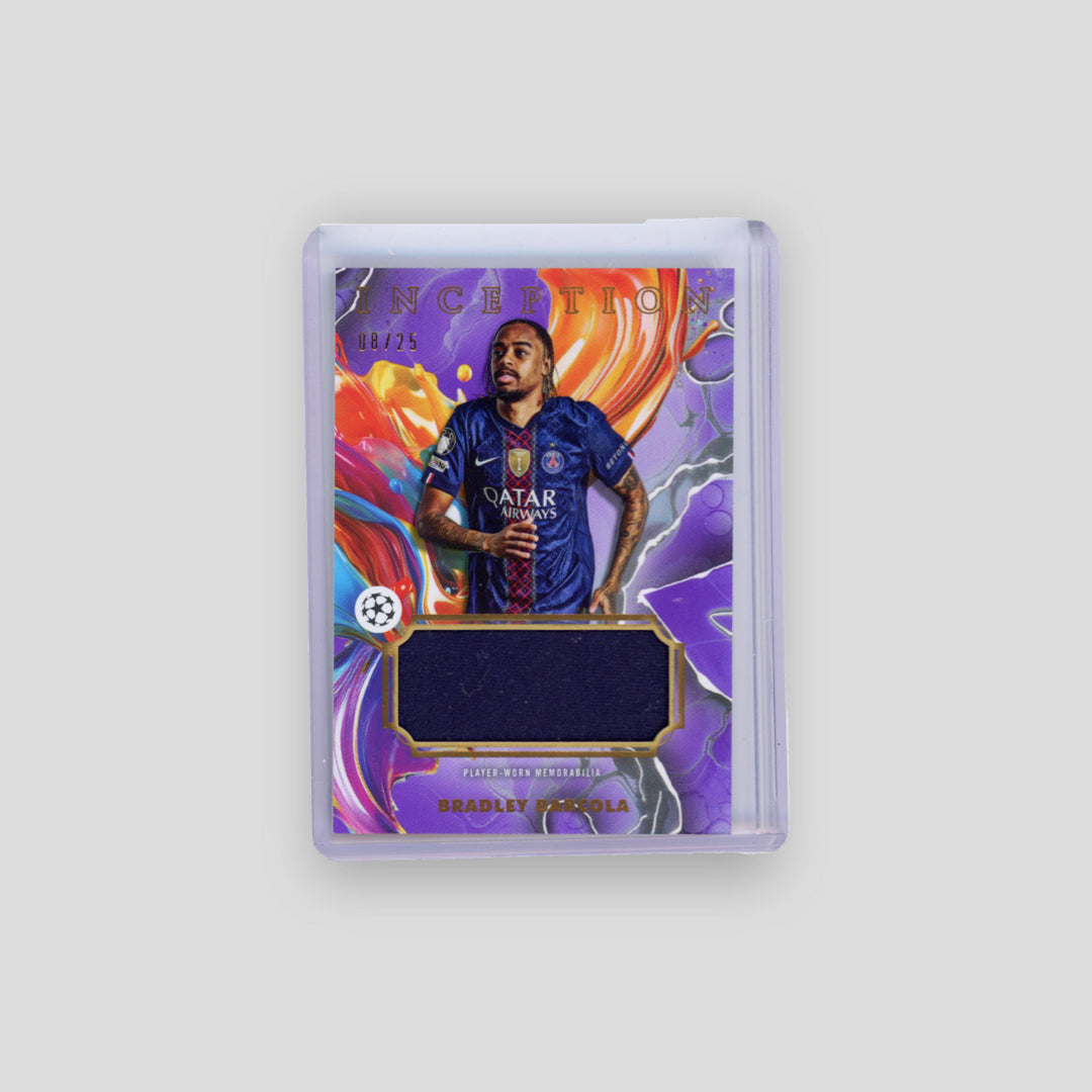 2026 Topps Inception UCC Bradley Barcola Purple Relic /25 #IP-BB - Q's Cards
