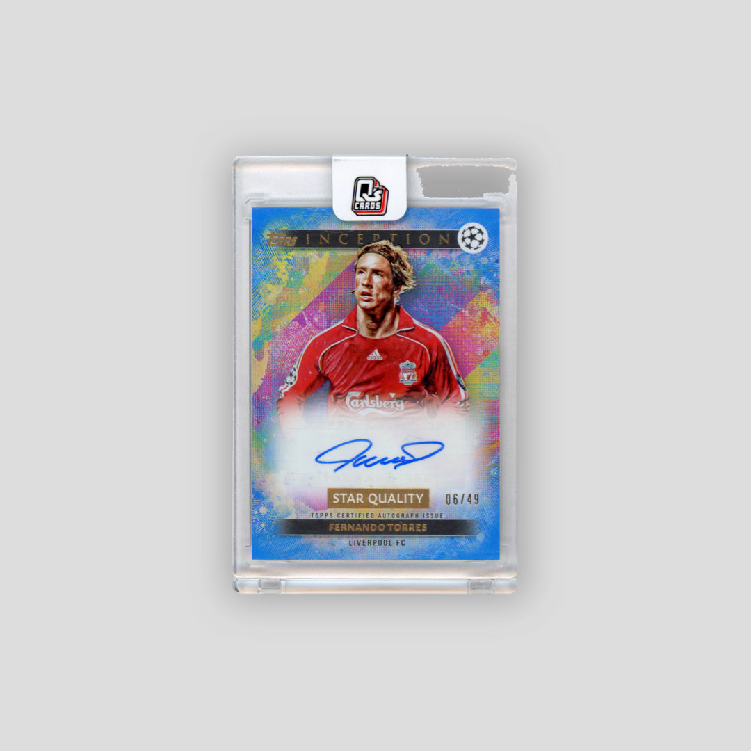 2024-25 Topps Inception Fernando Torres Blue Star Quality Auto /49 #QSA-TO - Q's Cards