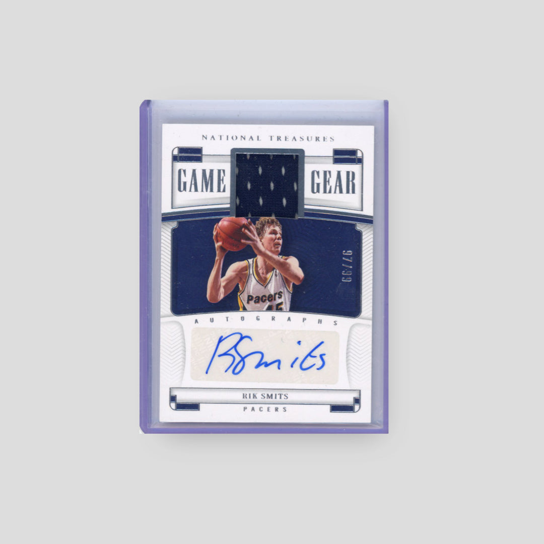 2022-23 Panini National Tresures Game Gear Rik Smits /99 #GGA-RIK - Q's Cards