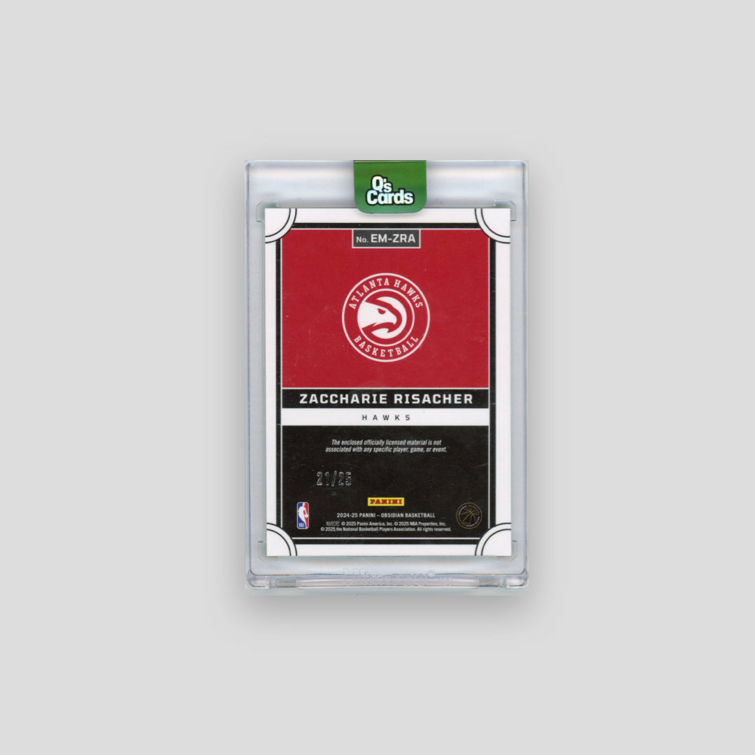 2024-25 Panini Obsidian Zaccharie Risacher Green Flood Relic #EM-ZRA - Panini
