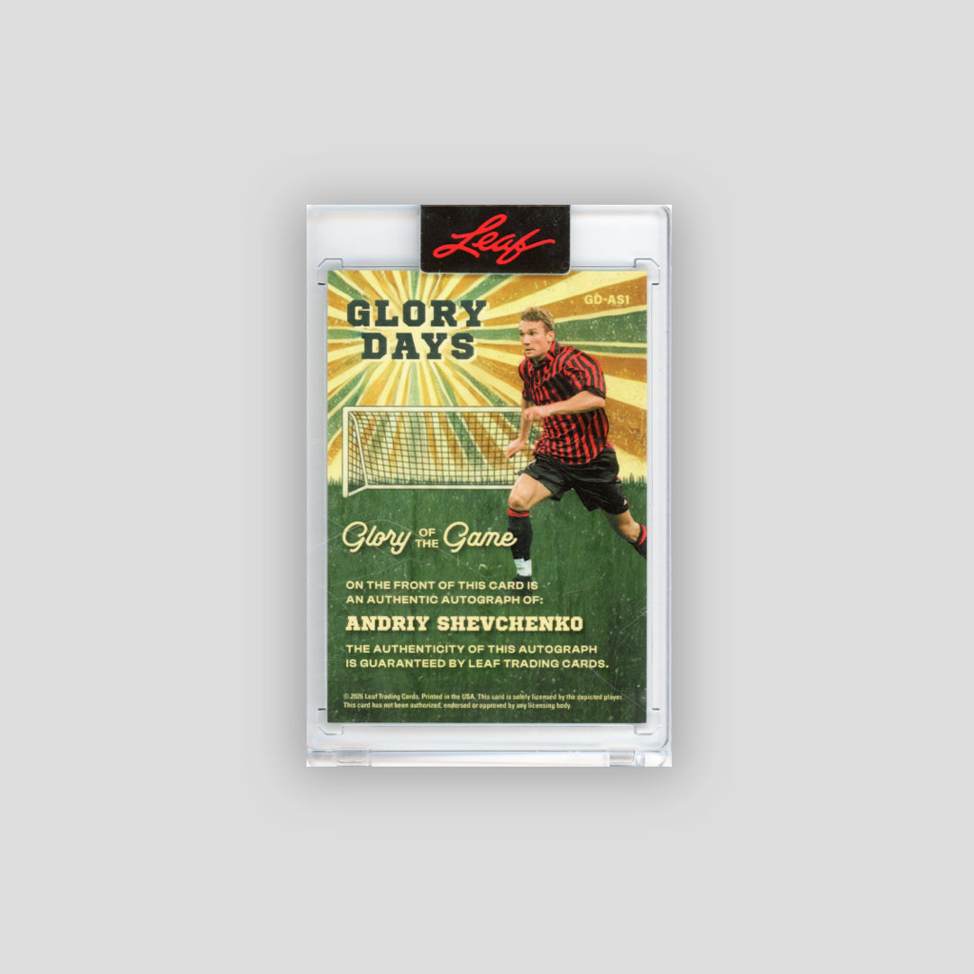 2026 Leaf Andriy Shevchenko Auto Glory Days /25 #GD-AS1 - Q's Cards