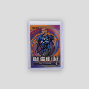 2025 Topps Merlin Wesley Sneijder On Card Auto Orange Ageless Alchemy /25 #AA-8