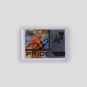 2015-16 Panini Select Soccer Wesley Sneijder On Card Auto National Pride #50