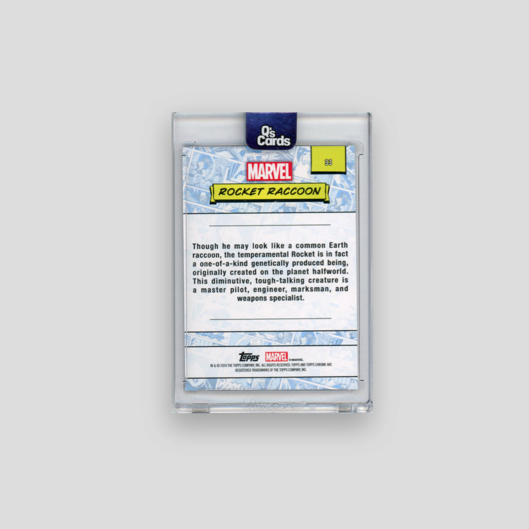 2024 Topps Chrome Marvel Rocket Raccoon Purple /75 #33