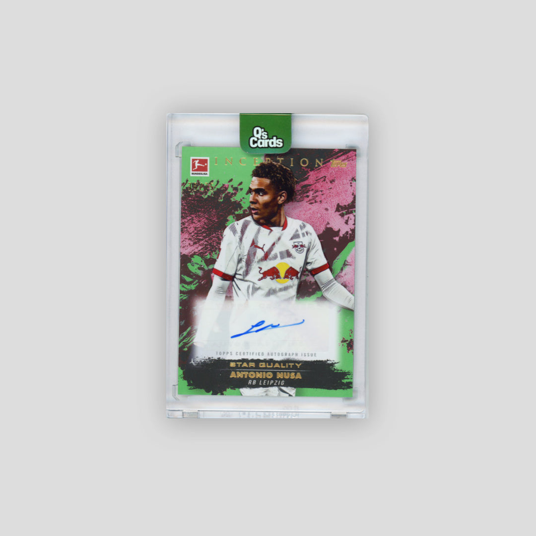 2024-25 Topps Inception Bundesliga Antonio Nusa Green Auto /75 # - Topps
