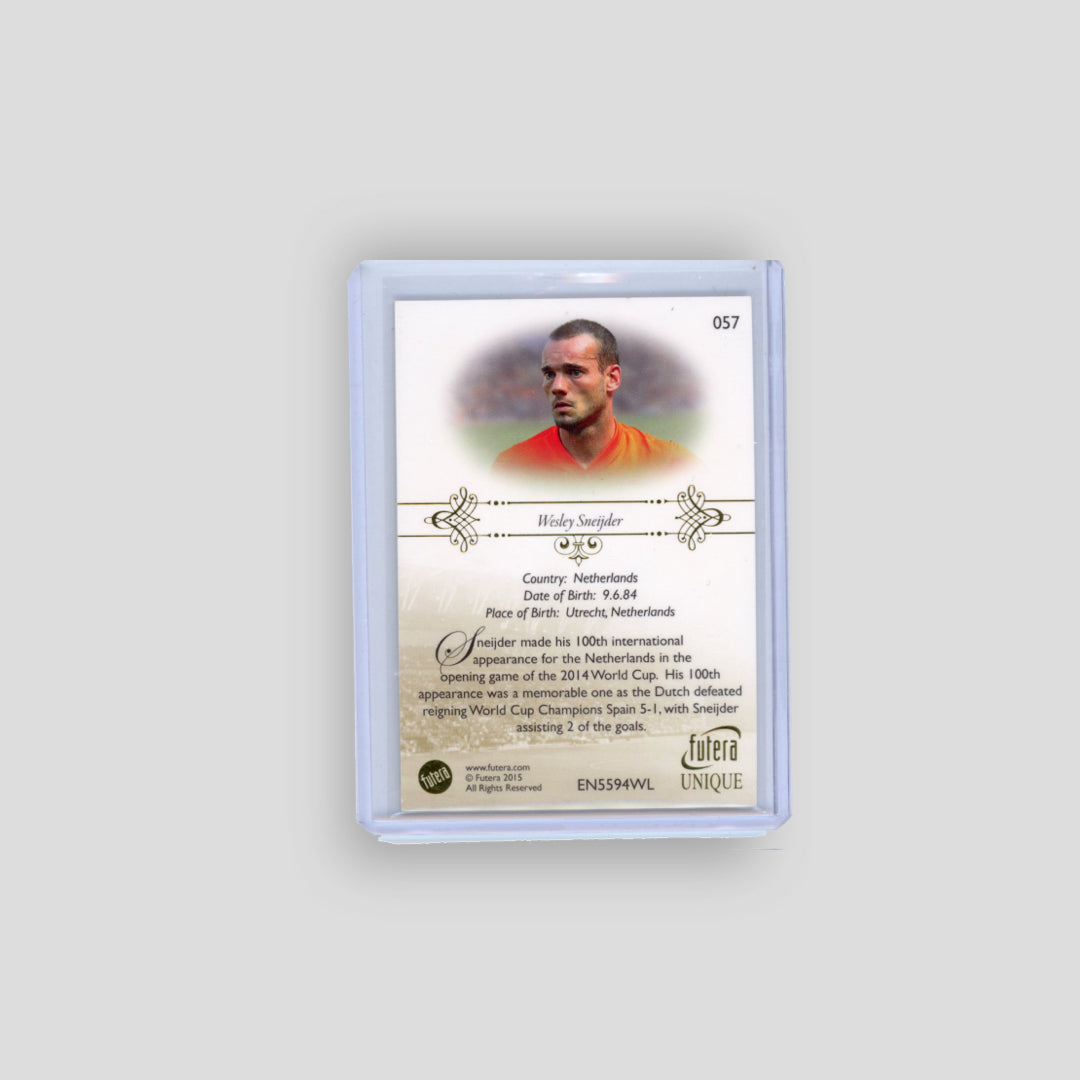 2015 Futera Unique Wesley Sneijder On Card Auto #057
