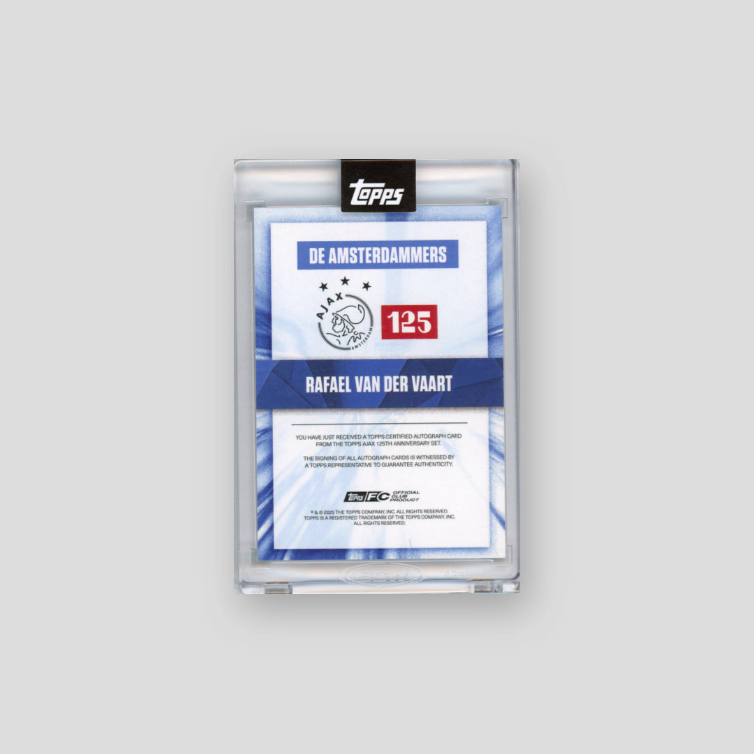 2025 Topps Ajax 125th Rafael van der Vaart De Amsterdammers Blue Auto /49